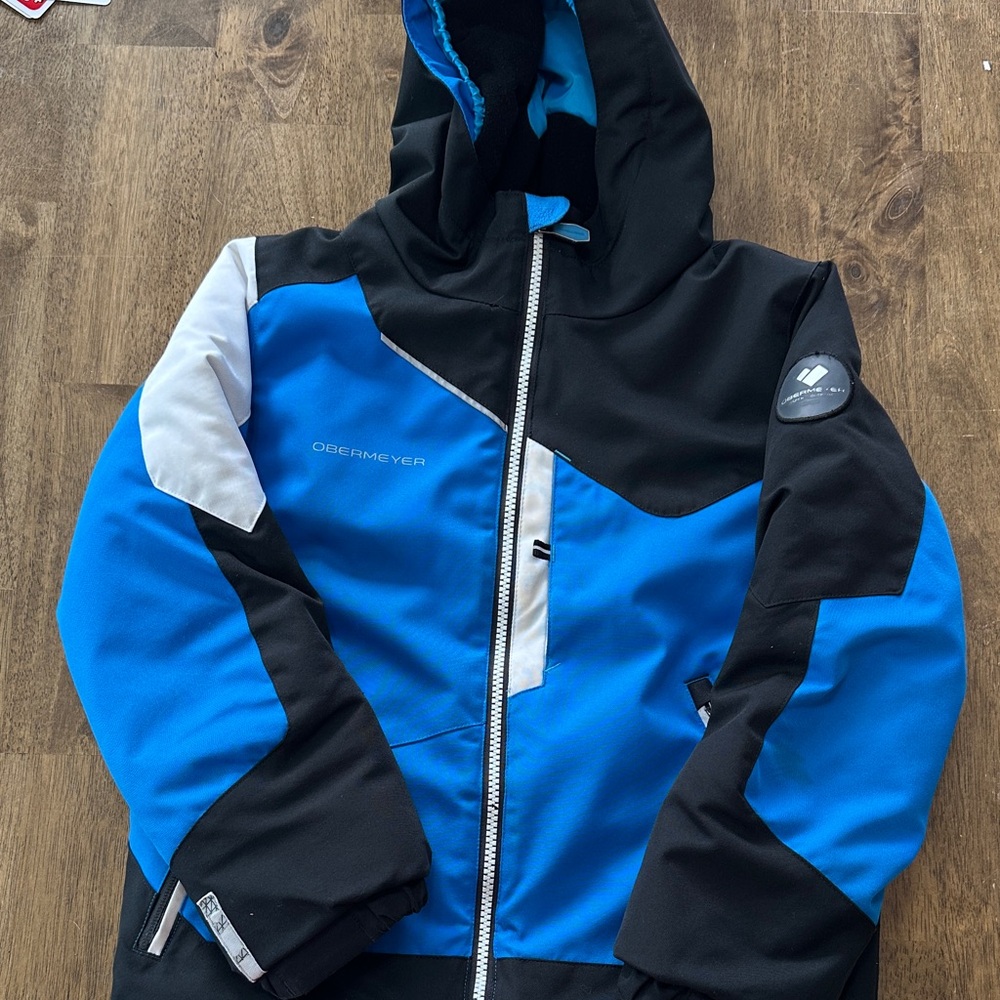 Obermeyer Black and Blue Colorblock Jacket